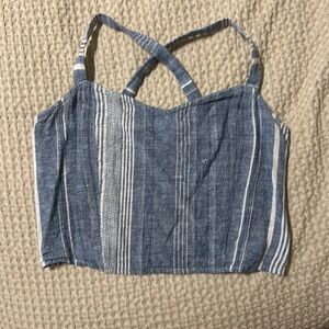 Express linen crop top